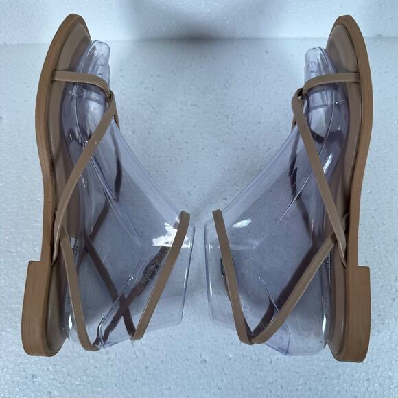 Steve Madden Strappy Ankle Wrap Thong Sandals Flats Women's 6.5 Brown - Picture 7 of 11